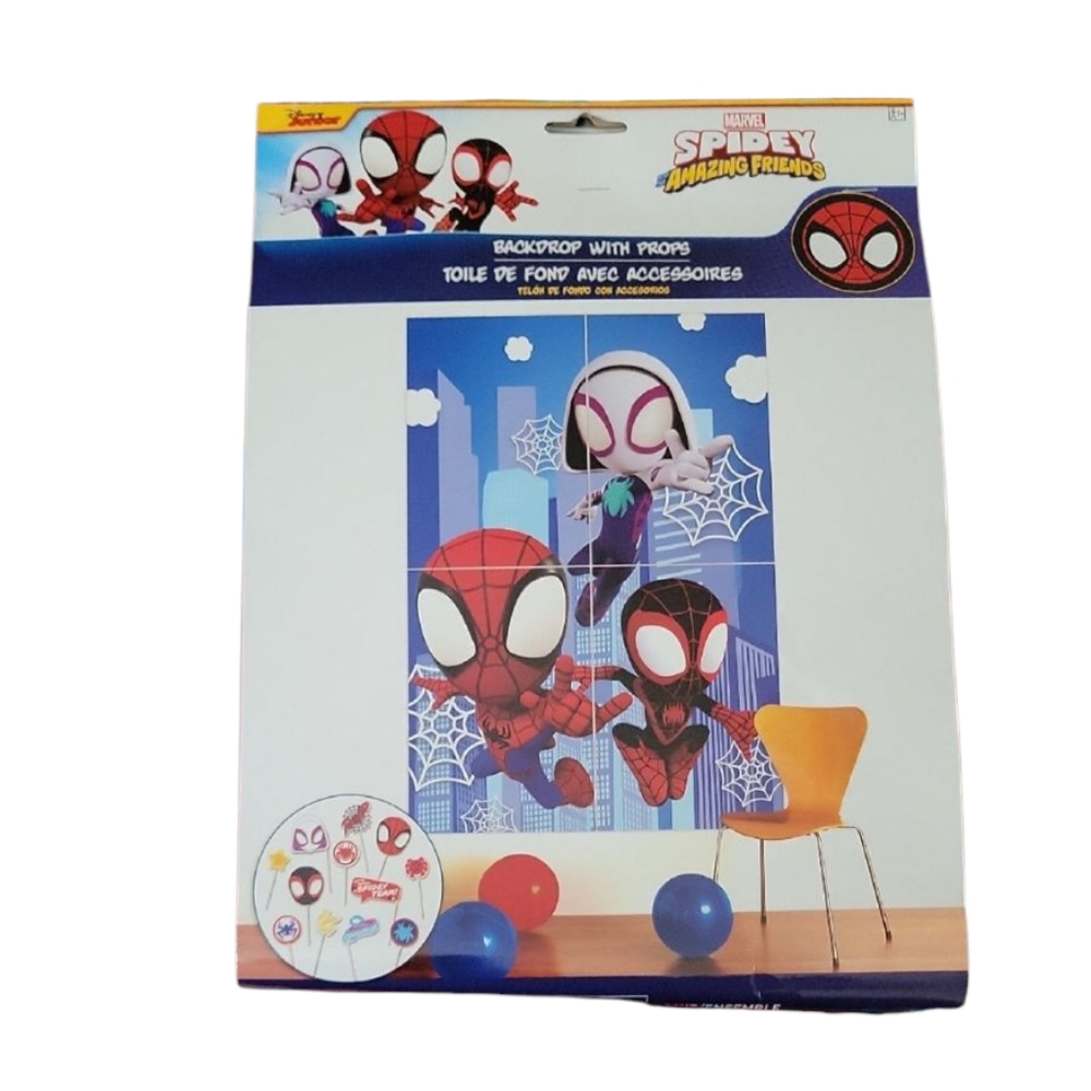 Spidey Amazing Friends Backdrop With Props